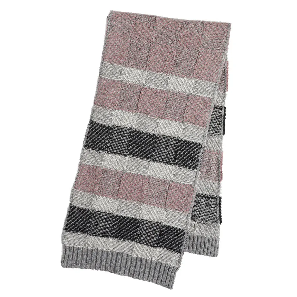 COCO & CARMEN CHECKERBOARD SCARF GRAY
