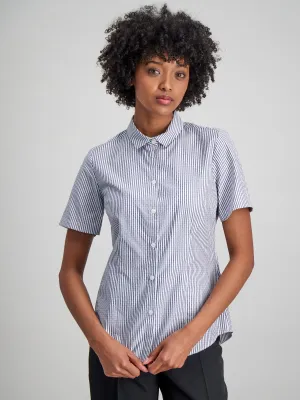 Kerry cotton shirt - blk stripe