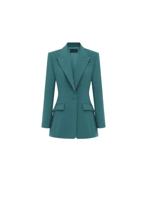 LEO LIN - Julianna fitted Blazer - Teal