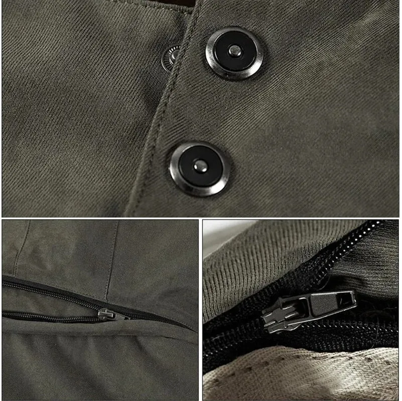 Men's Winter Warm Faux Fur Lined Windproof Coat