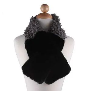 MIXED TWO TONE FUR SCARF
