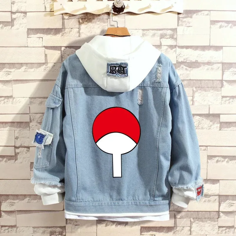 Naruto Stylish Hooded Denim Jacket