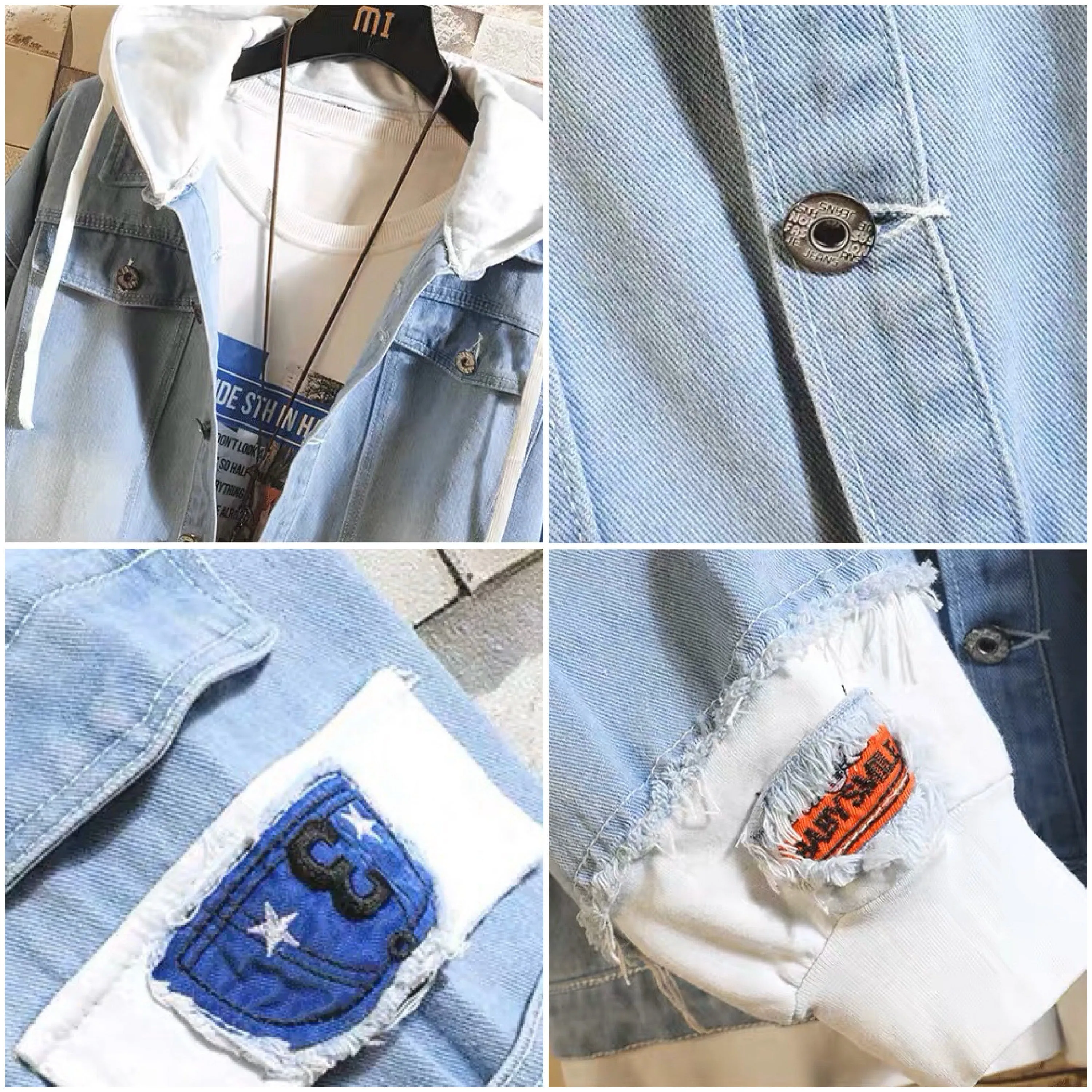 Naruto Stylish Hooded Denim Jacket