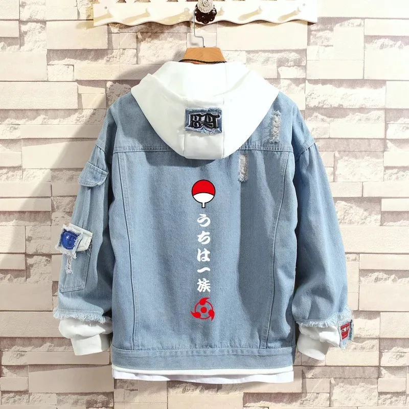 Naruto Stylish Hooded Denim Jacket