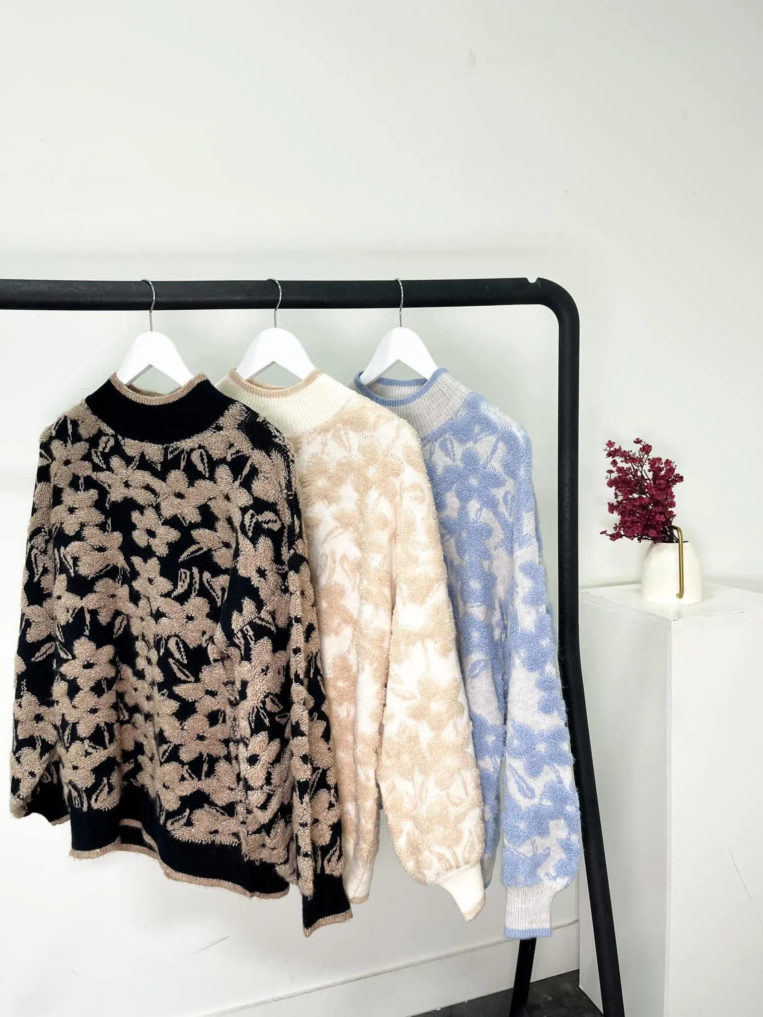 Natural Petal Soft Knit Sweater