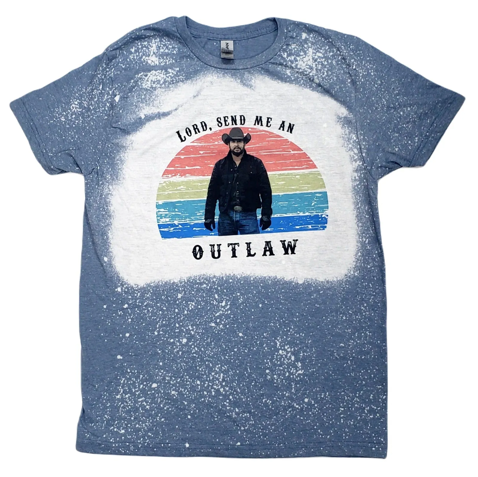 Send Me An Outlaw - Yellowstone Bleached Tie Dye T-Shirt