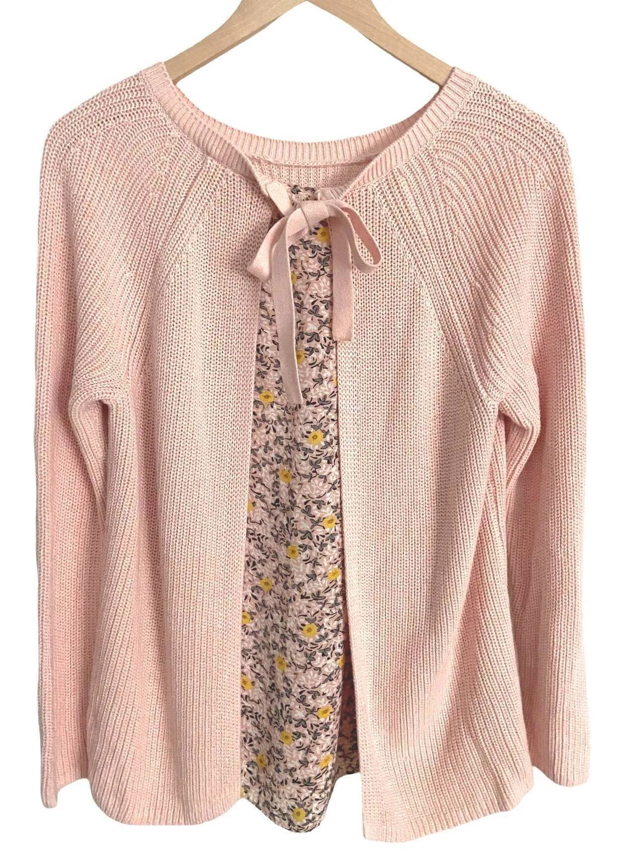 Soft Autumn Desert Rose Tie Back Sweater