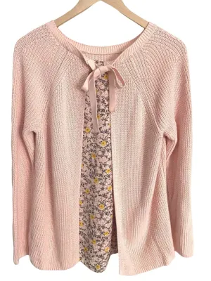 Soft Autumn Desert Rose Tie Back Sweater