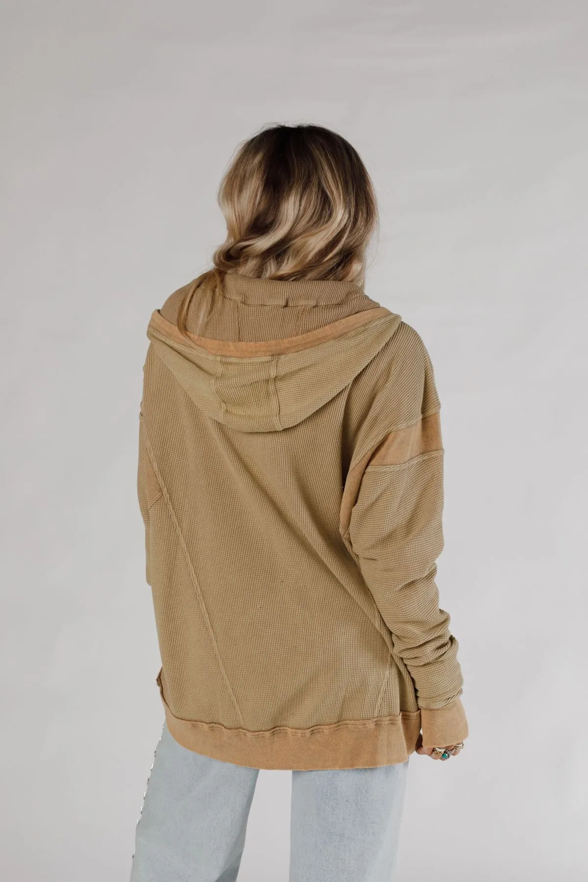 Sunset Shores Hoodie Sweater - Latte