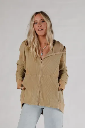 Sunset Shores Hoodie Sweater - Latte